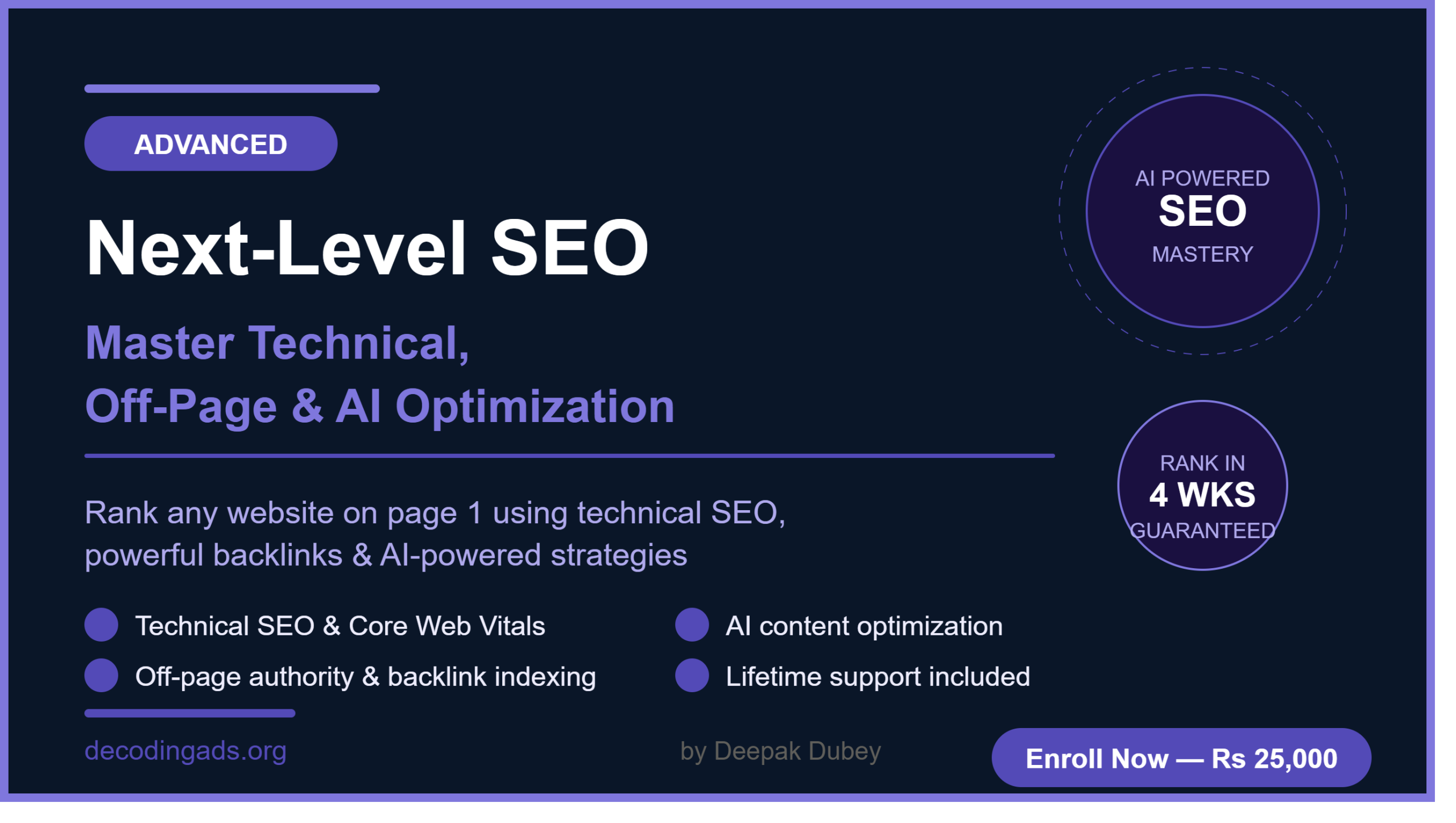 Next-Level SEO: Master Technical, Off-Page & AI Optimization
