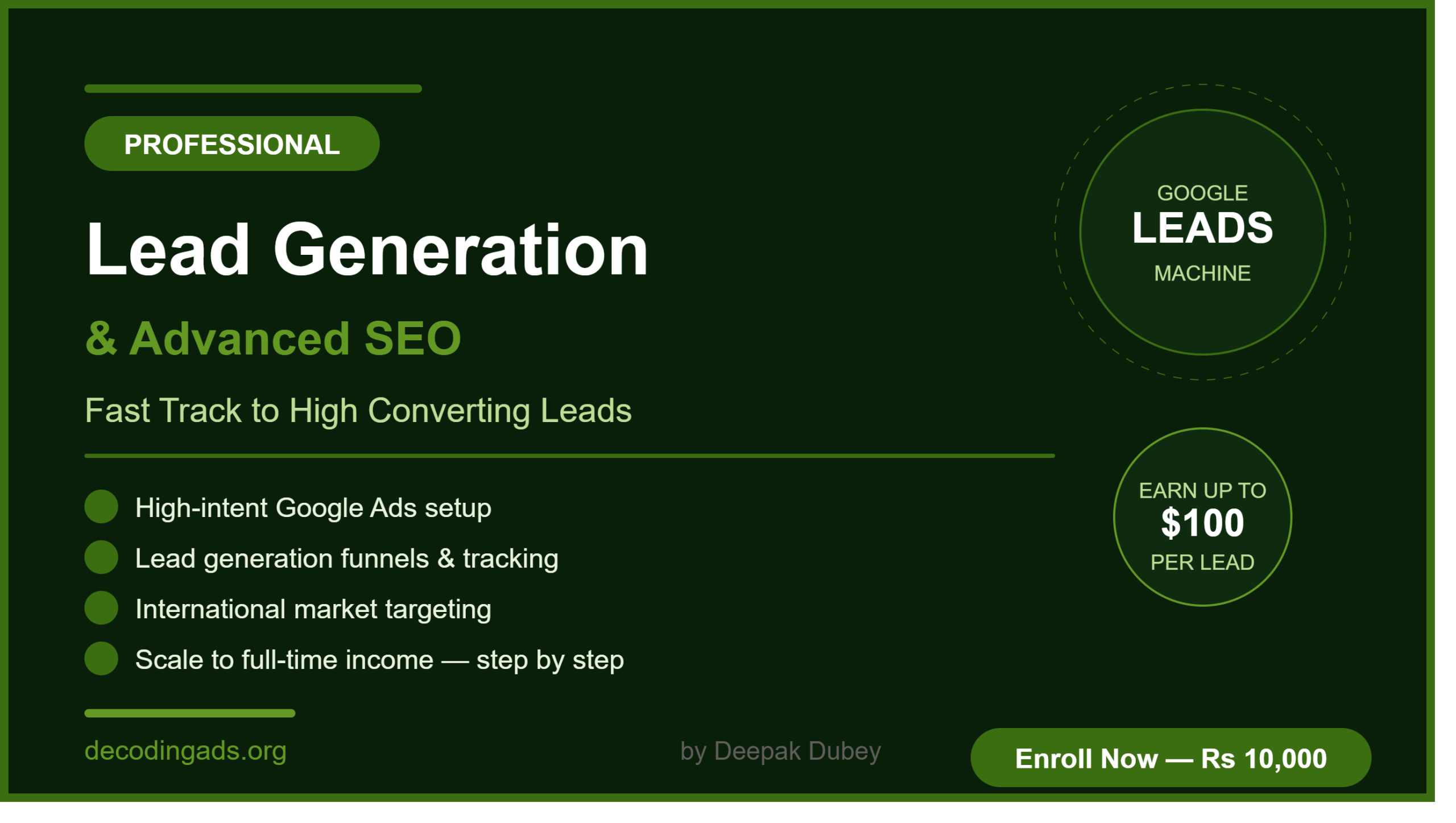 Lead Generation & Advanced SEO — Fast Track to High Converting Leads