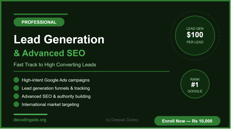 Lead Generation with Advanced SEO — Fast Track to High Conversion (English)